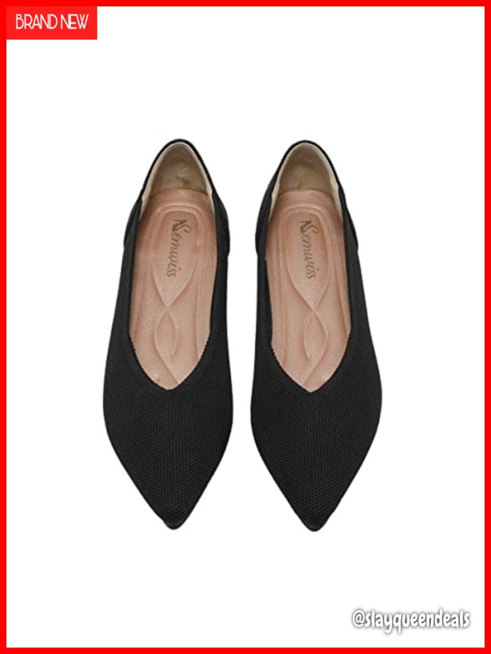 Semwiss Women's Ballet Flats Comfortable Work Dressy Pointed Toe Shoes